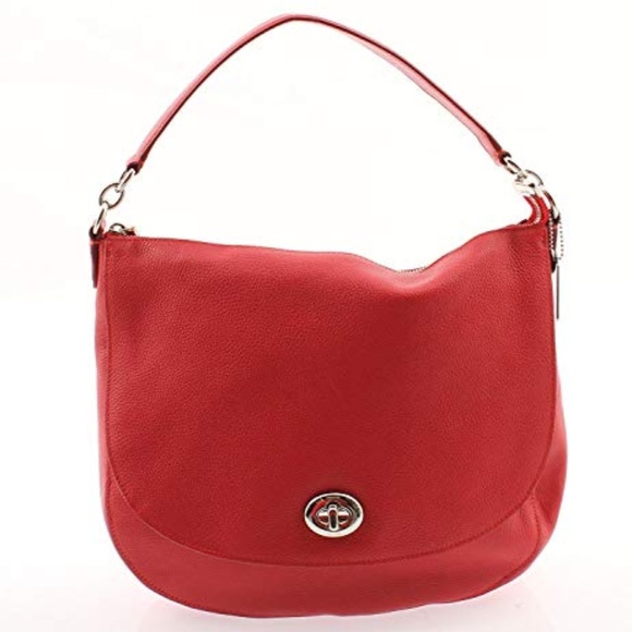 Coach Handbags - New Red Coach Turnlock Hobo Crossbody Bag